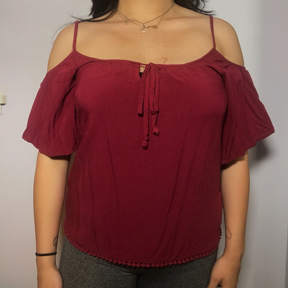 Red Blouse with cami Straps